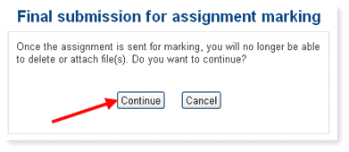 Confirm assignment submission