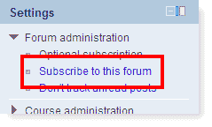 Subscribe to forum example